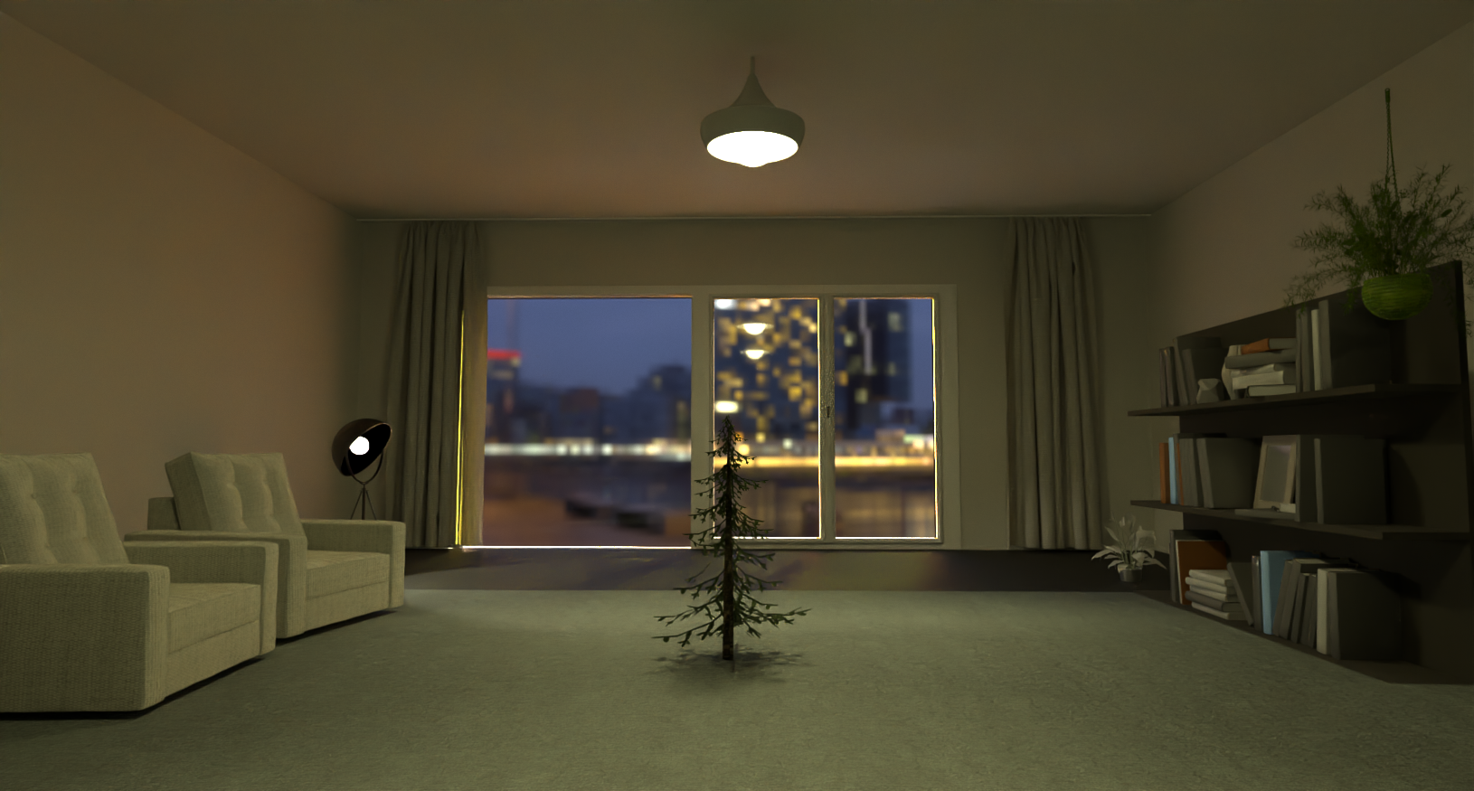 Lookdev render of the room