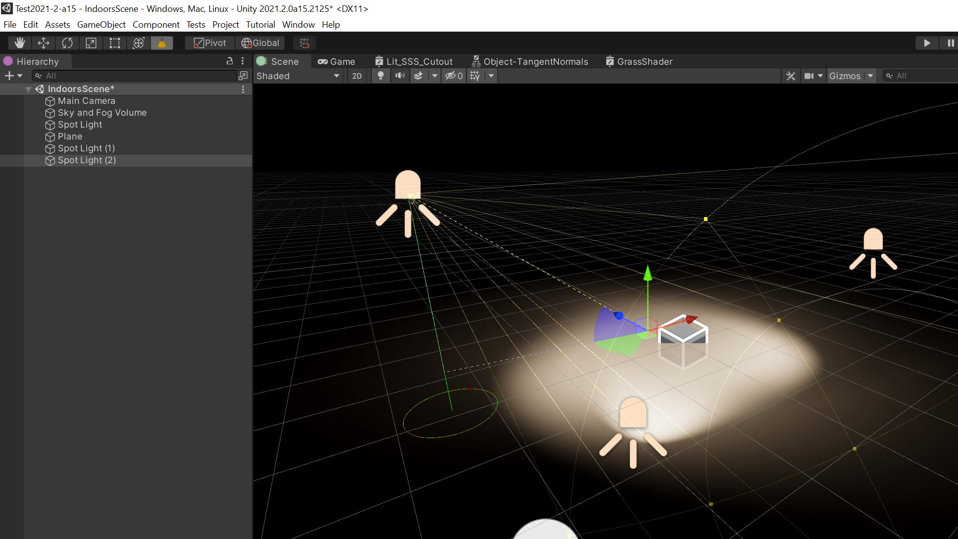 Lighting in the scene view of the Unity editor