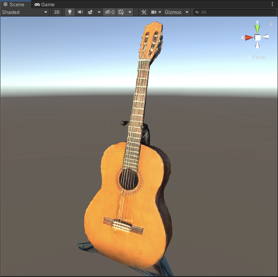 Image of guitar model in Unity