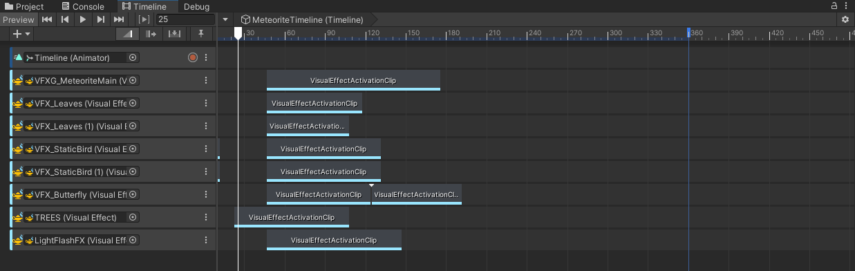 Image showing the timeline in-editor