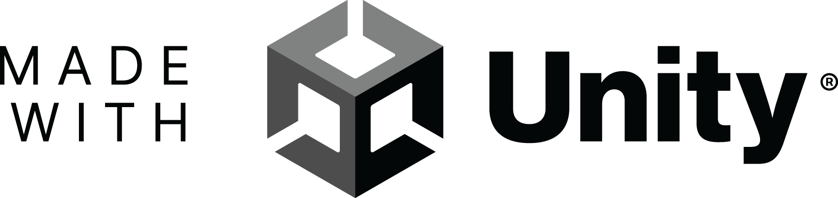 Made with unity logo with updated cube