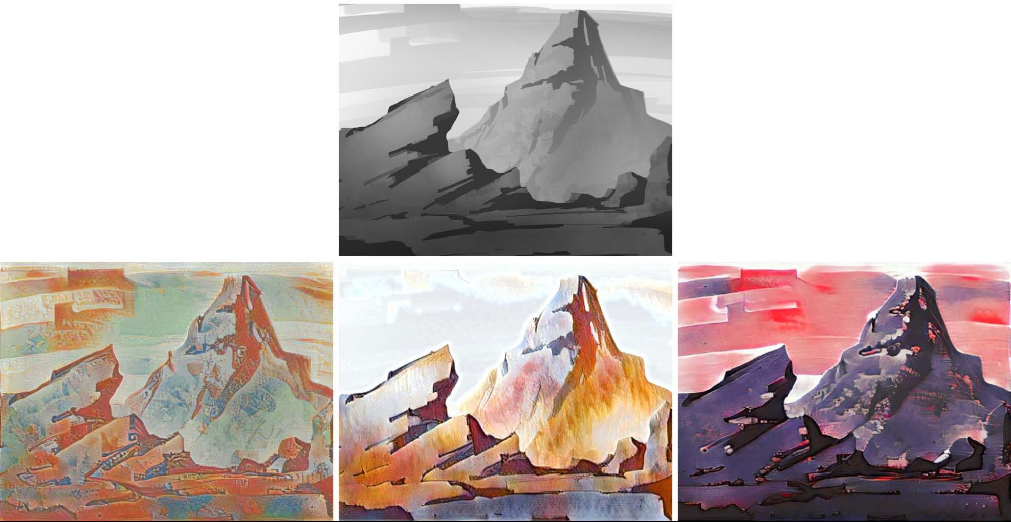 Landscapes in different styles