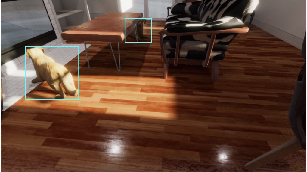 Visually inspecting the created dataset in Unity Computer Vision Datasets