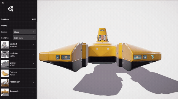 Gif of yellow submarine made with unity forma