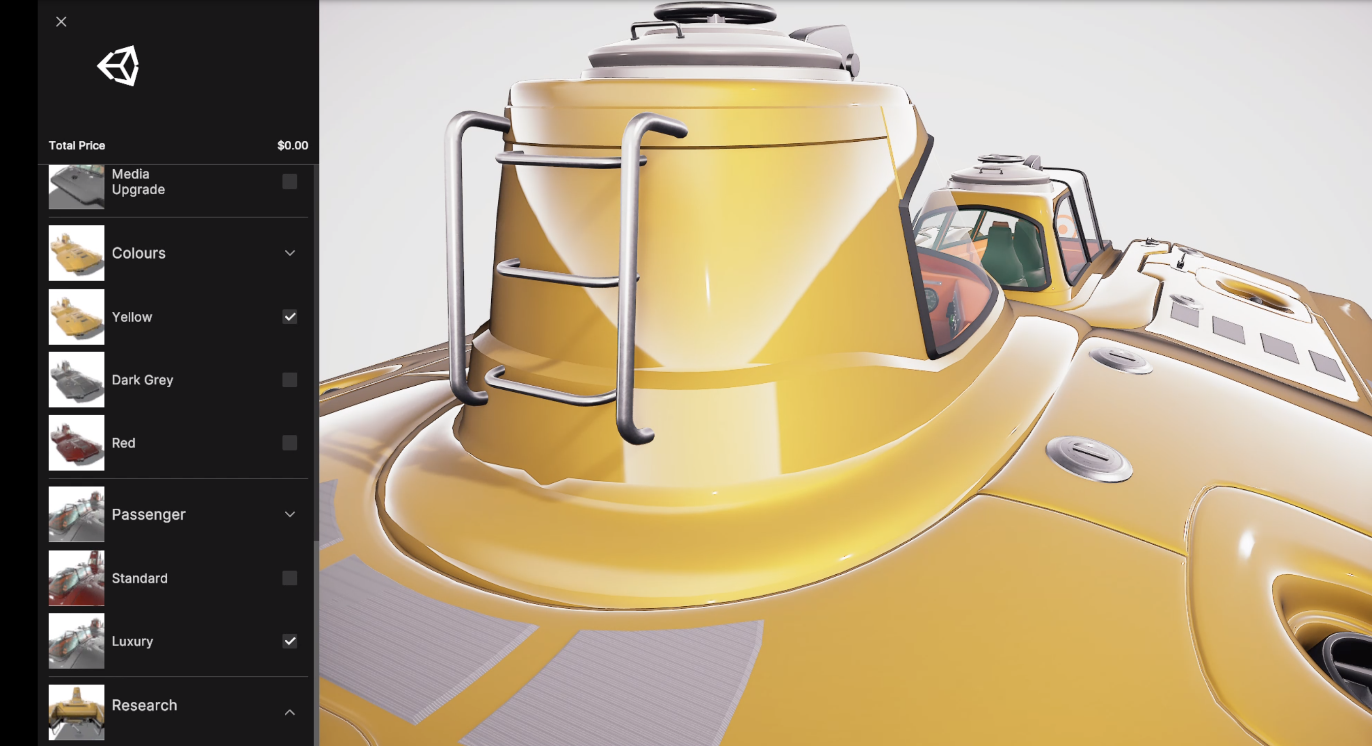 Yellow submarine made with unity forma