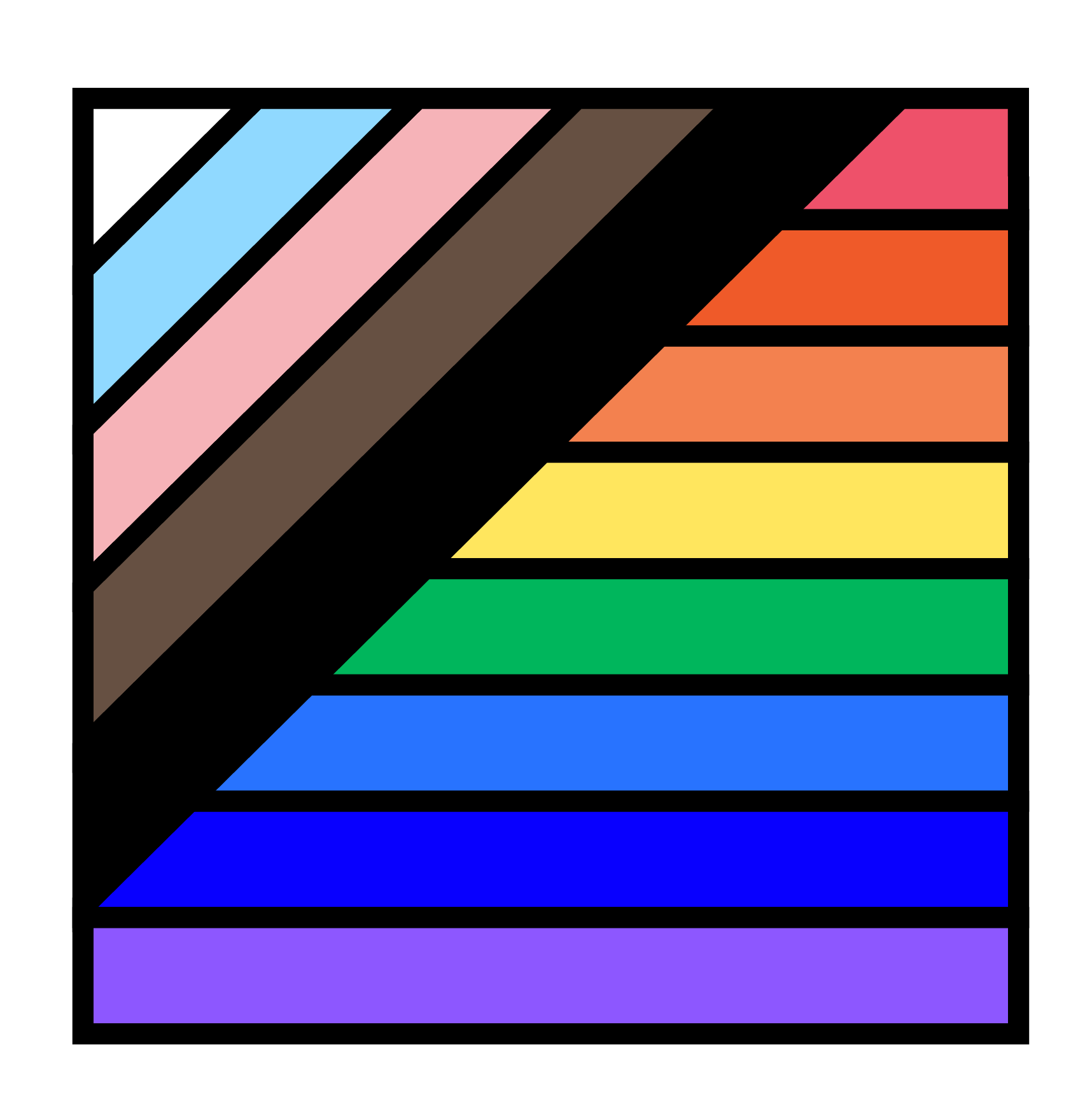 Unity 社内の LGBTQ+ ERG のために制作されたシンボルアート