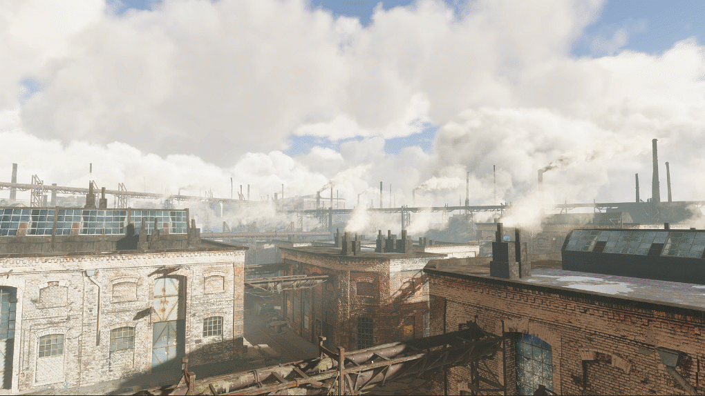 Six-way lighting used for all smokes and near clouds with many instances of only four VFX graph assets