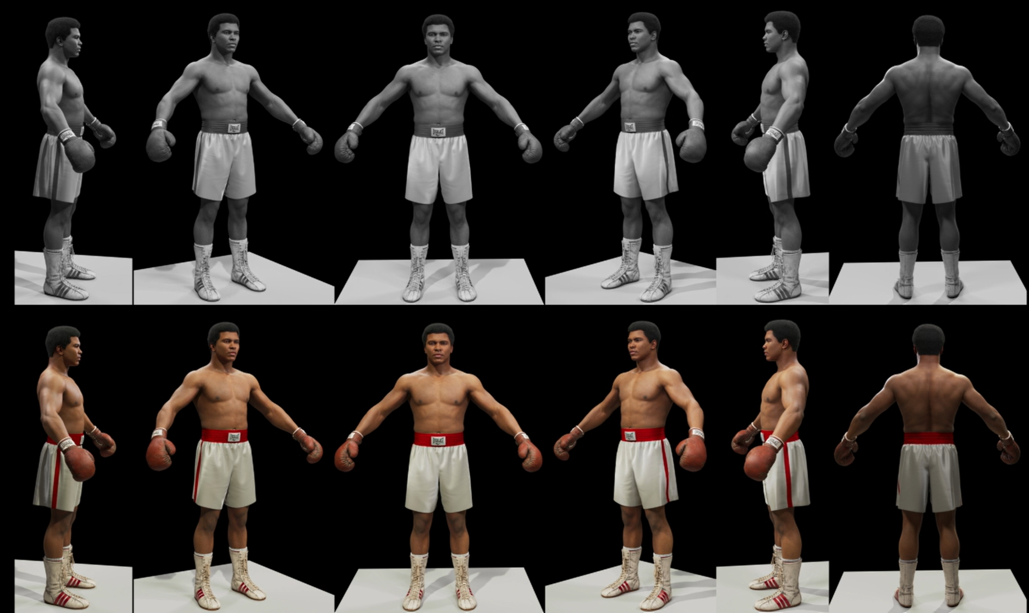 The digital Muhammad Ali created by Chocolate Tribe