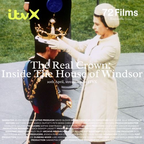 Promotional image for the ITVX series The Real Crown: Inside the House of Windsor