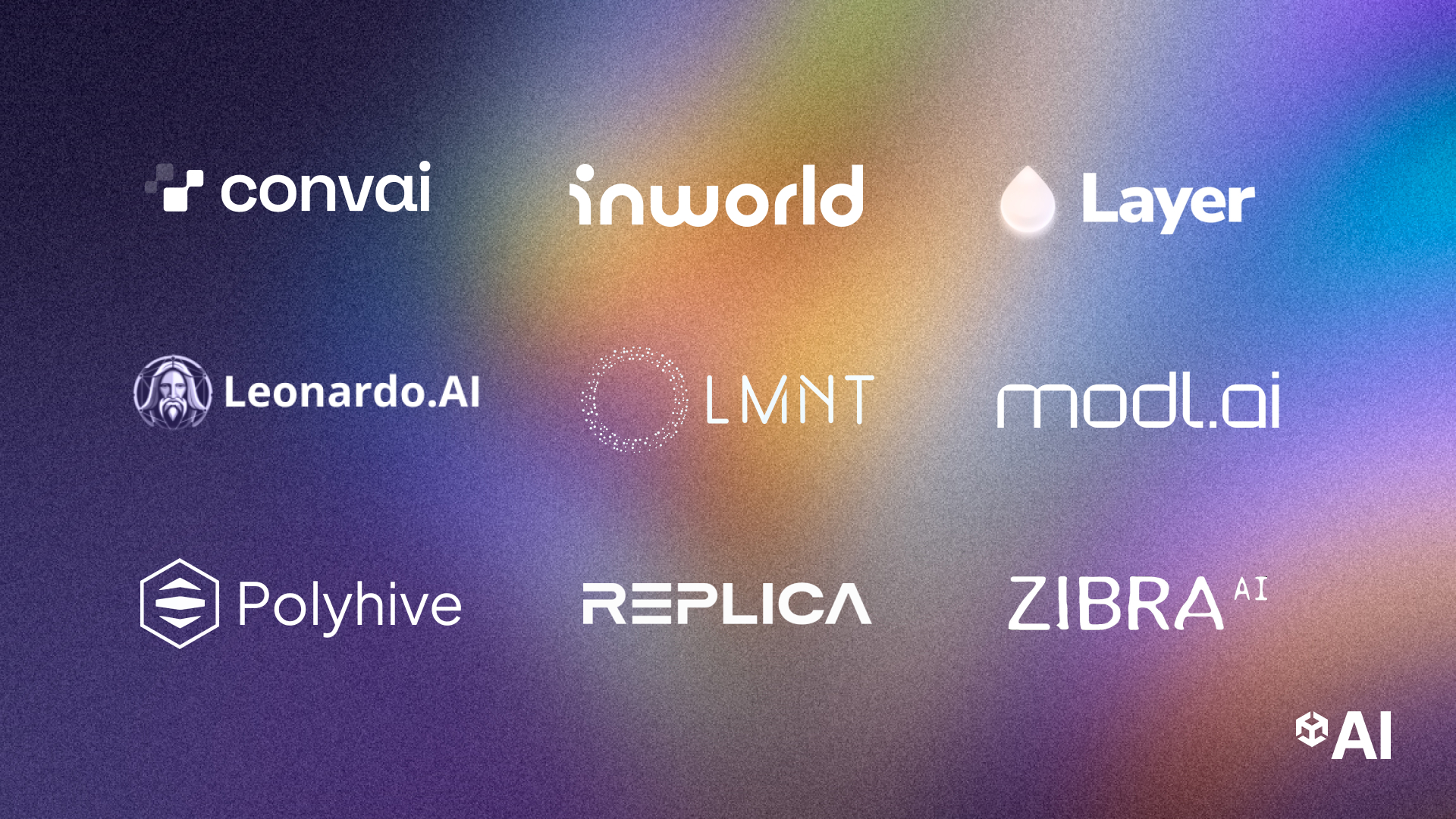 Unity AI Verified Solution logos over purple burst graphic background