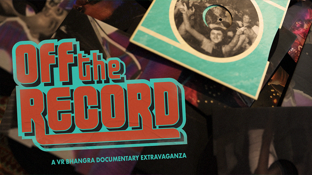 Experience poster for Off the Record featuring a record sleeve with an image of a dancing crowd