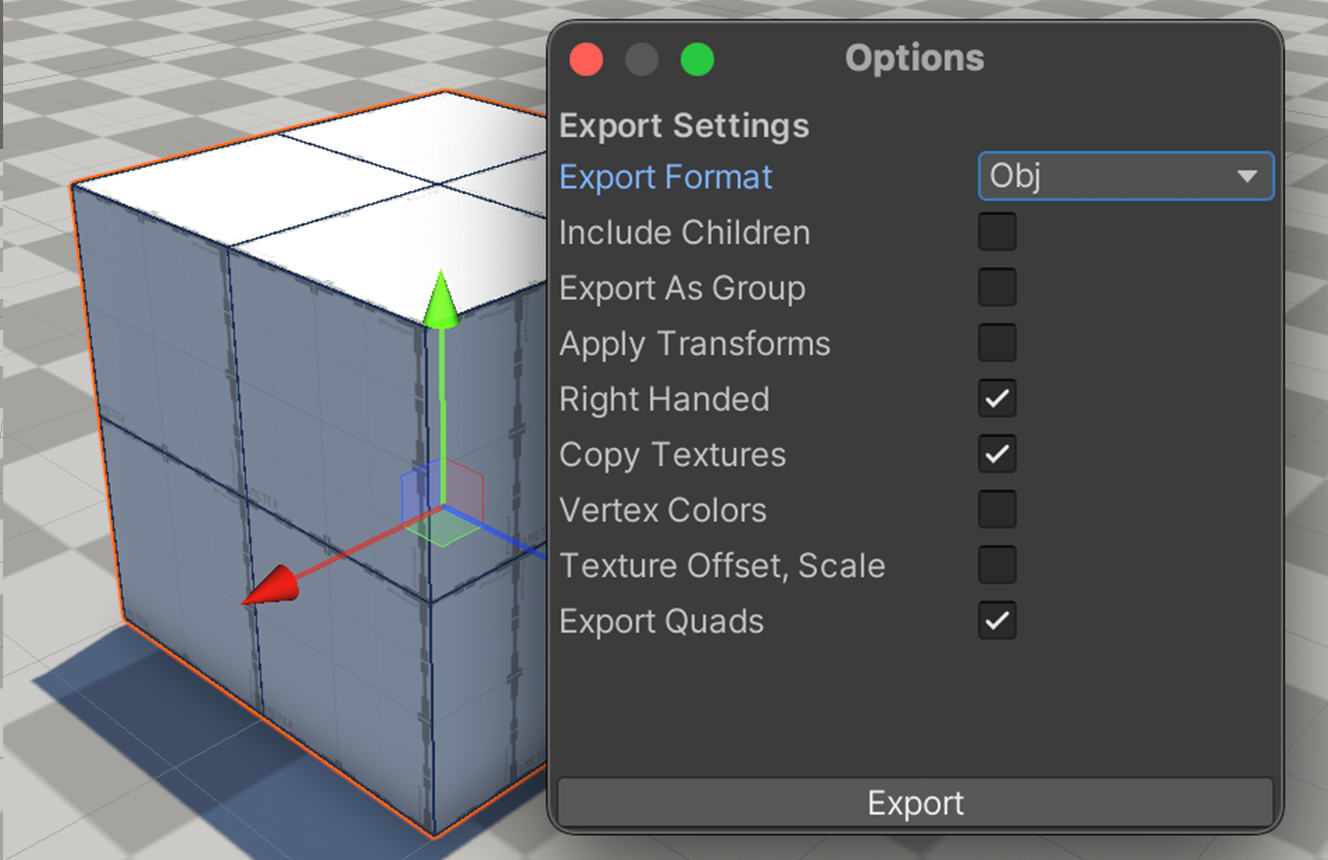ProBuilder-made objects in Unity can be exported to DCC software so 3D artists can work on them in their preferred creation tool. 