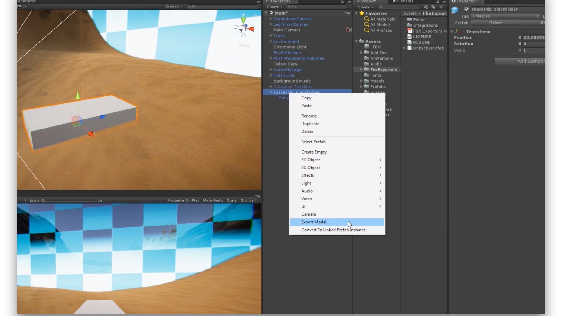 export fbx from unity to mixamo