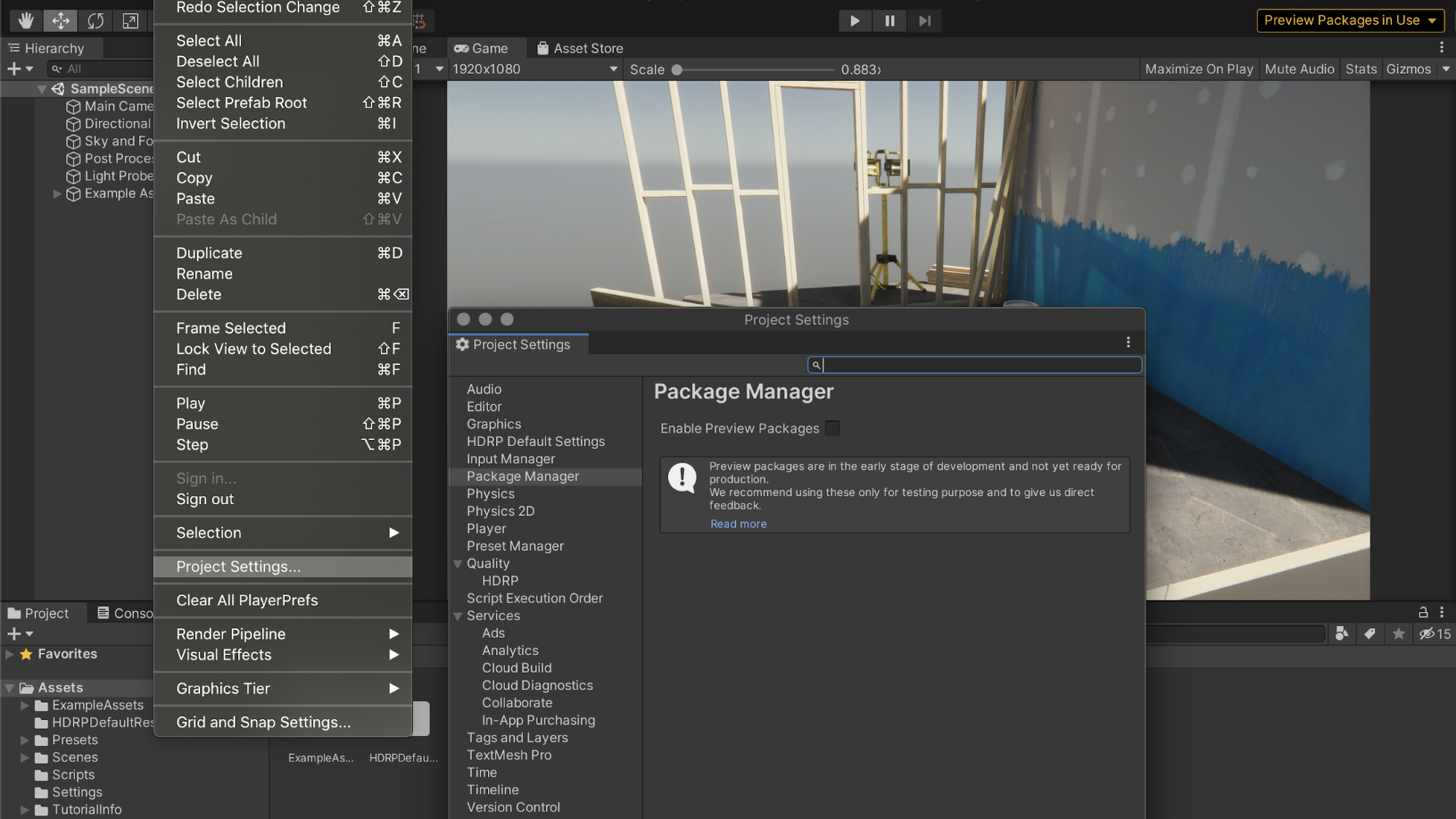 package manager unity