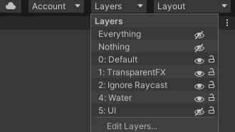 Hiding UI canvases using the Layers drop-down menu