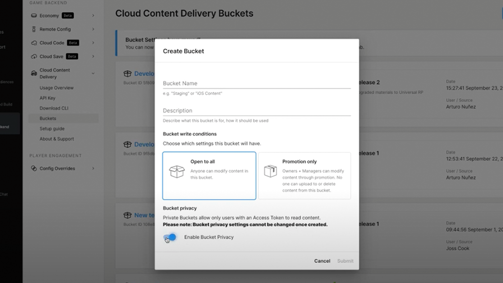 Cloud Content Delivery Buckets (2)