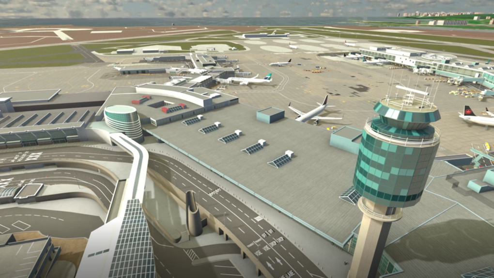 Image of Digital Twin on Vancouver airport