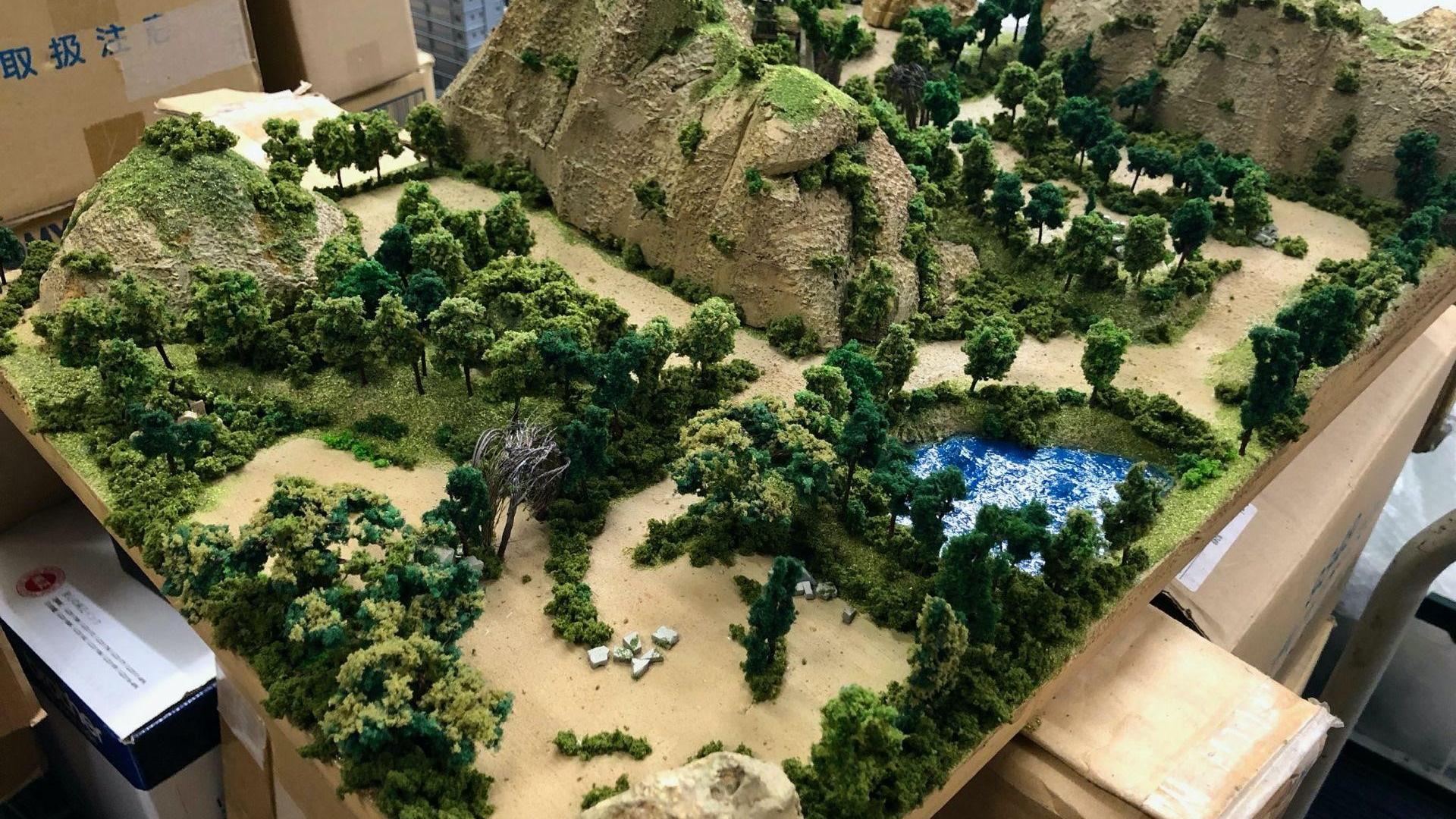 Handmade model forest