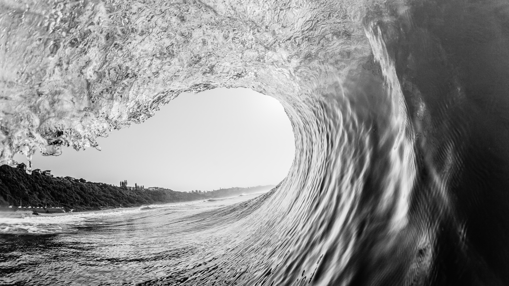 Looking through the barrel of a wave