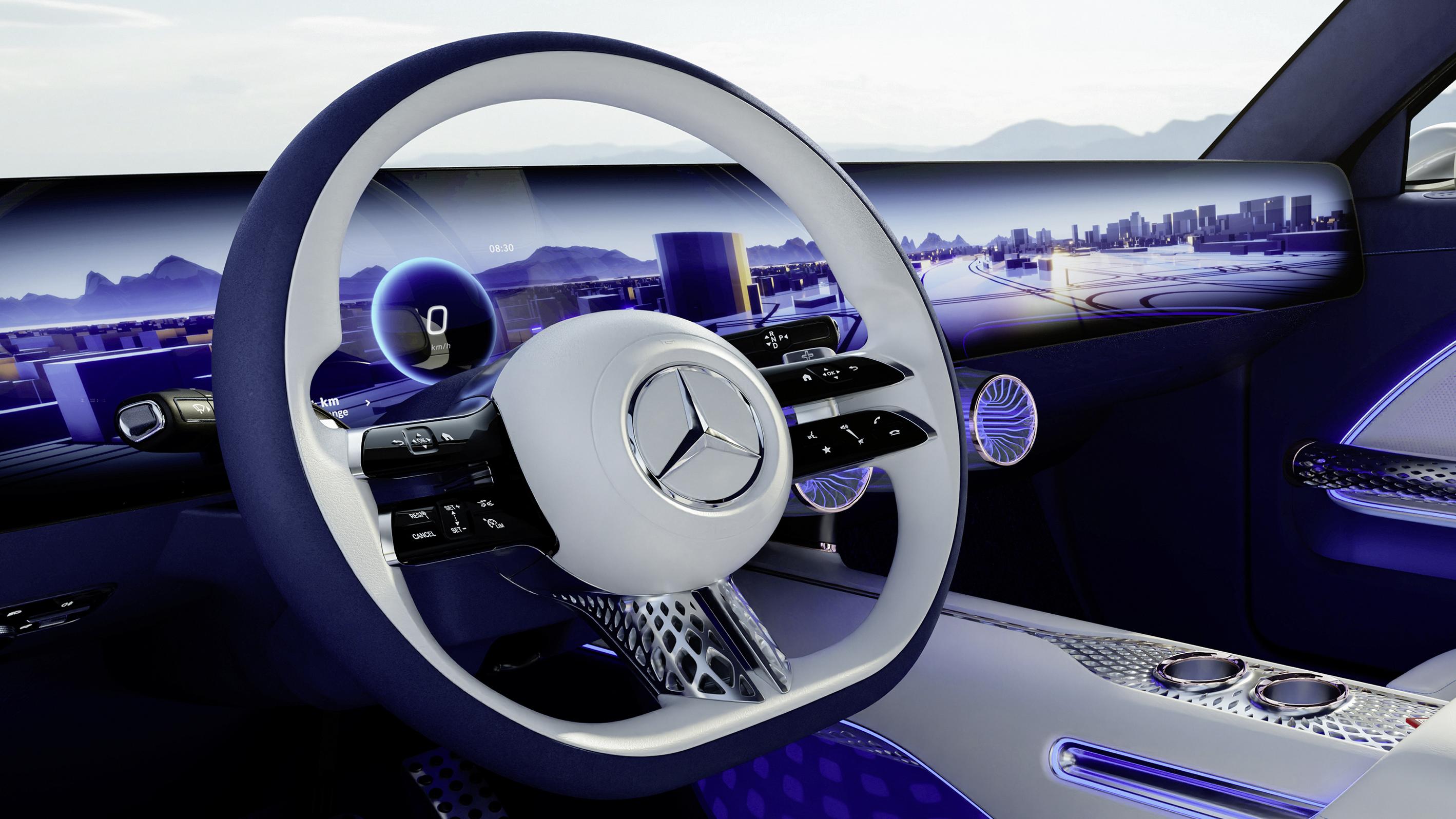 Inside of Mercedes Benz 