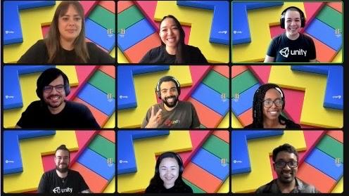 A virtual gathering of Unity team members during Latinx in Gaming’s CONEXION