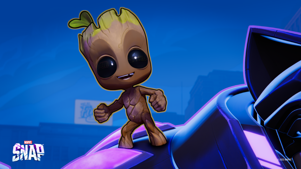 Still of Baby Groot from MARVEL SNAP
