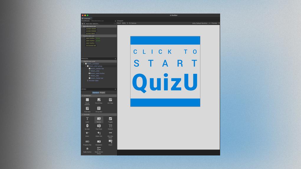 The QuizU project is a UI Toolkit-based game.