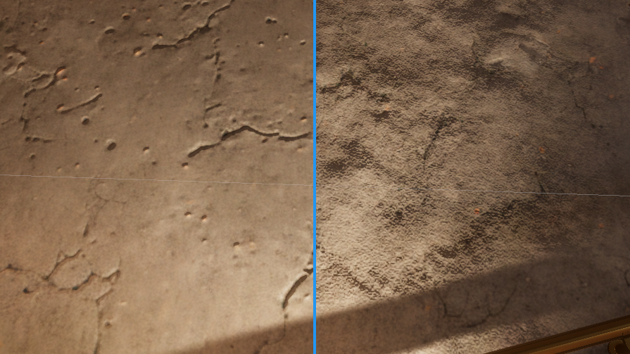 Comparing two generated concrete textures