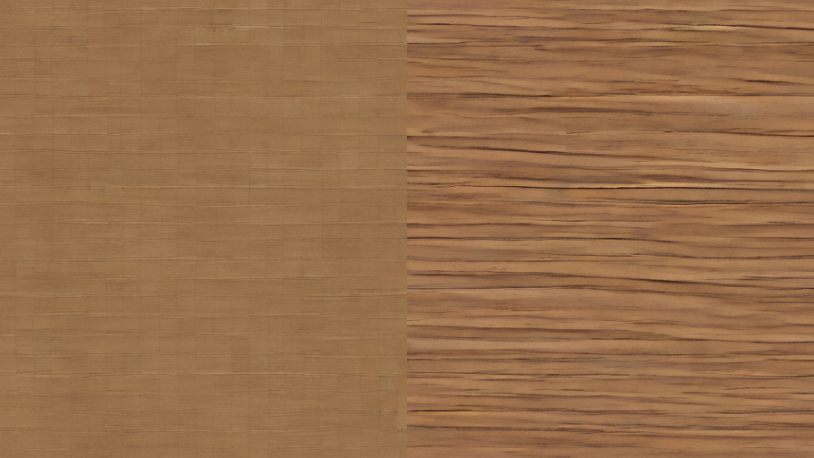 Comparison of two generated wood veneer textures