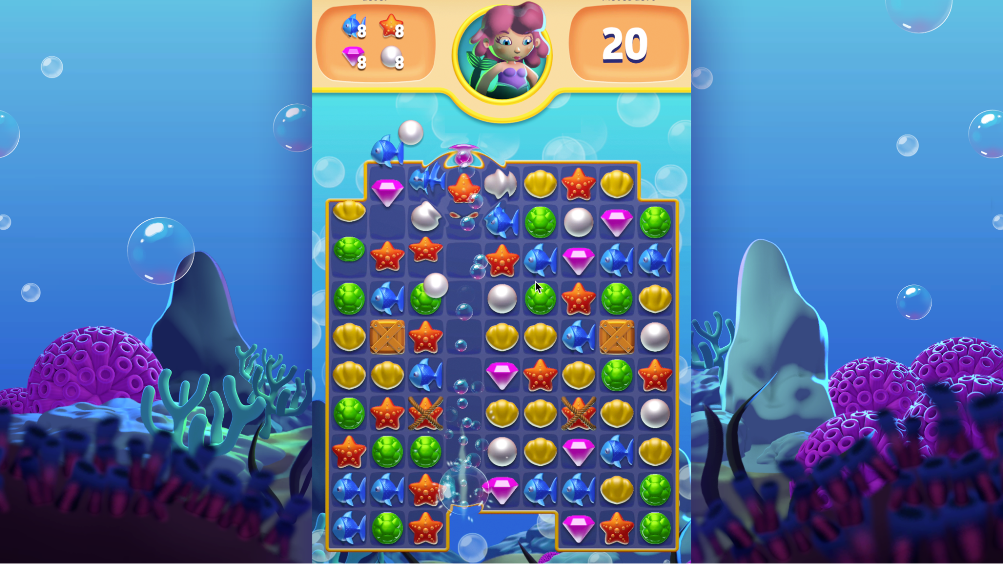 An example of the gameplay in Gem Hunter Match