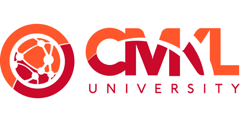 CMKL University logo and wordmark in orange and red color.