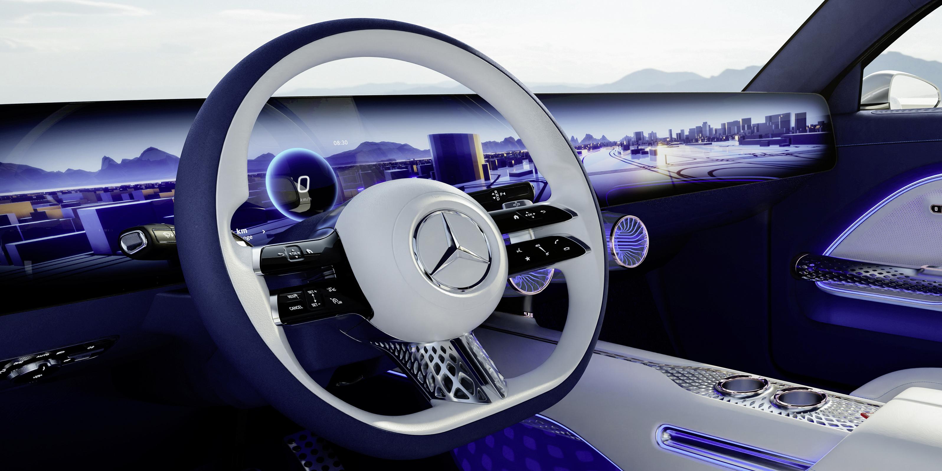 Inside of Mercedes Benz 