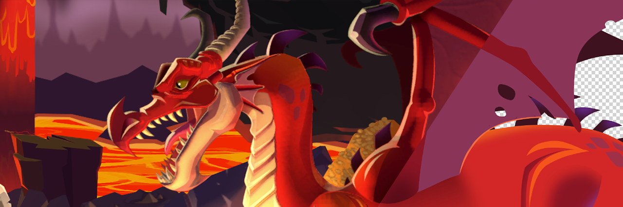 Dragon Crashers red dragon spitting fire! 