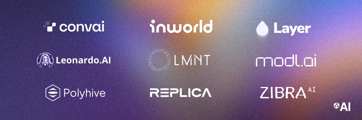 Unity AI Verified Solution logos over purple burst graphic background