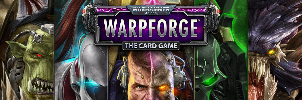 Cover art for Everguild’s Warhammer 40,000: Warpforge card game.
